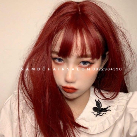 Nhuộm Màu Đỏ Tím Top Salon Làm Uy Tín Giá Rẻ Hoài Đức - Nam Đỗ Hair Salon