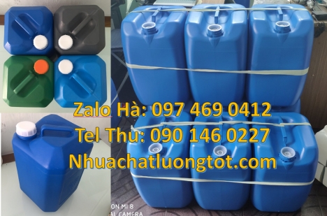 can dẹp 30 lít đựng thuốc thú y giá rẻ, can 20l dày xanh, can 25l xanh Can nhựa 18l đựng mực in, c