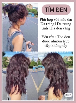 Nhuộm Màu Tím Đen Top Salon Làm Đẹp Giá Rẻ Hoài Đức - Nam Đỗ Hair Salon