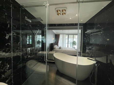 BÁN NHÀ BỒ ĐỀ-GARA 7 CHỖ- THANG MÁY-MẶT PHỐ 15M- 64m2 7 TẦNG MT=6M,  12 TỶ