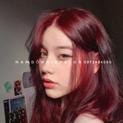 Nhuộm Màu Đỏ Tím Top Salon Làm Uy Tín Giá Rẻ Hoài Đức - Nam Đỗ Hair Salon