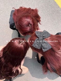 Nhuộm Màu Đỏ Tím Top Salon Làm Đẹp Giá Rẻ Hoài Đức - Nam Đỗ Hair Salon