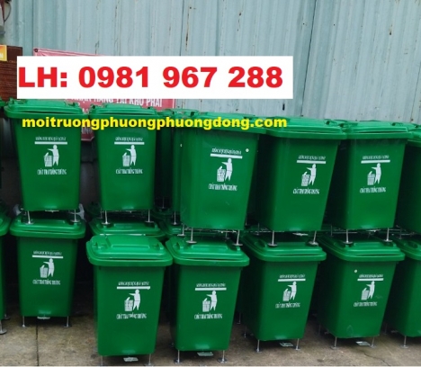 Giá thùng rác 60 lít đạp chân tại Hà Nội