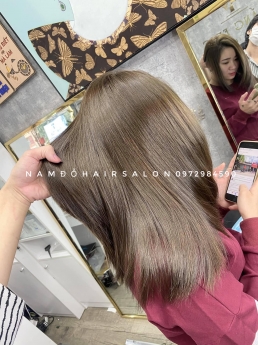 Nhuộm Màu Nâu Lạnh Ánh Khói Top Salon Làm Đẹp Giá Rẻ Hoài Đức - Nam Đỗ Hair Salon