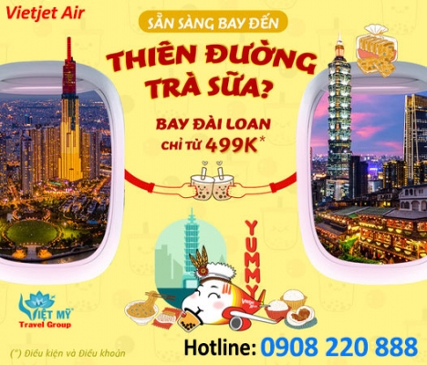 Vietjet Air ưu đãi vé đi Đài Loan giá chỉ từ 499K