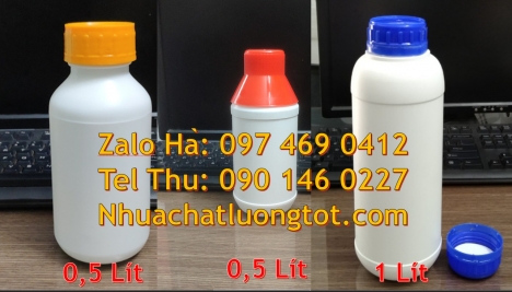 chai 500m chia vạch, bình nhựa 0.5 lít, Chai 50ml trắng sữa, Chai nhựa. Chai có vòi ấn, chai 30ml nắ
