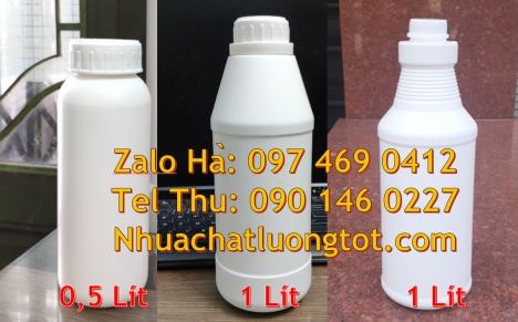 chai 500m chia vạch, bình nhựa 0.5 lít, Chai 50ml trắng sữa, Chai nhựa. Chai có vòi ấn, chai 30ml nắ