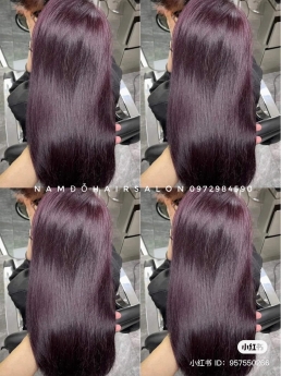 Nhuộm Màu Đỏ Tím Top Salon Luy Tín Giá Rẻ Hoài Đức - Nam Đỗ Hair Salon