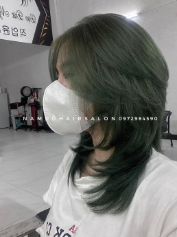 Nhuộm Màu Xanh Rêu Top Salon Làm Đẹp Giá Rẻ Hoài Đức - Nam Đỗ Hair Salon