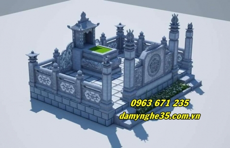 Mẫu lăng mộ đá đẹp bán tại Hải Dương được ưa chuộng.