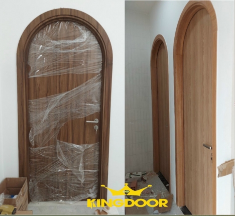 Cửa vòm nhựa Composite trơn phẳng tinh tế đẹp mắt