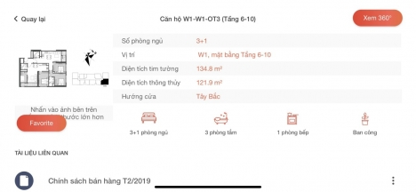 Bán 4PN 135m2  Vinhomes West Point 6,4 tỷ BC ĐN ĐB LH 0981-261-261