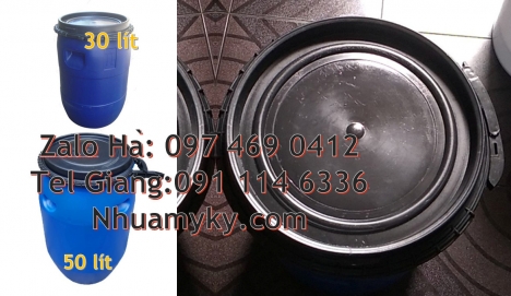 Thùng Phuy 50 Lít Thùng phi 220l nắp hở, Thùng phi Phuy nhựa 120 lít, Phuy nhựa 150 lít nắp mở, Phuy
