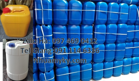 can 20 lít đựng thuốc bảo vệ thực vật, can 20l tròn, can 25l xanh, Can 4l vòi nhấn, can vuông 5l, Ca