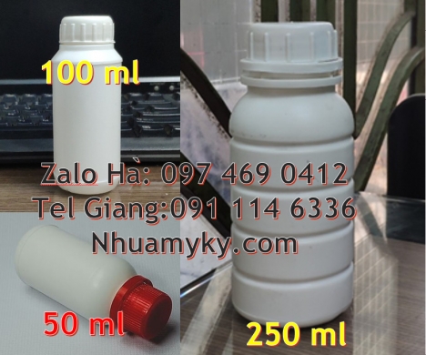 chai hdpe giá rẻ hcm, bình nhựa 0.5 lít,chai 250 ml đựng thuốc thủy sản Chai 50ml đựng thuốc tây, Ch
