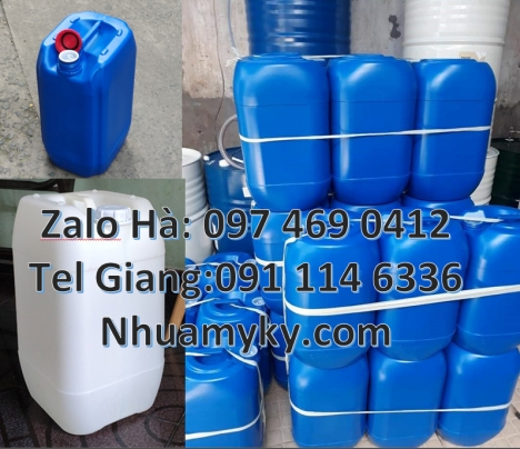 can 20 lít đựng thuốc bảo vệ thực vật, can 20l tròn, can 25l xanh, Can 4l vòi nhấn, can vuông 5l, Ca
