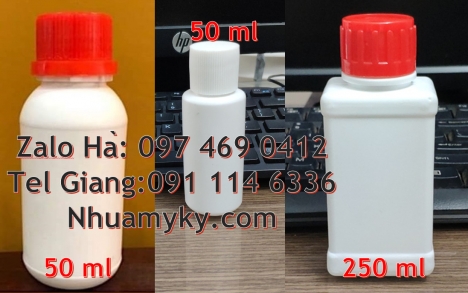 chai hdpe giá rẻ hcm, bình nhựa 0.5 lít,chai 250 ml đựng thuốc thủy sản Chai 50ml đựng thuốc tây, Ch