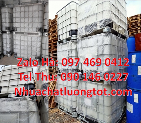 Thùng nhựa 1000L cũ đựng nước, Bồn ibc đựng hóa chất 1000l, Tank ibc đựng dung môi, bồn nhựa vuông d
