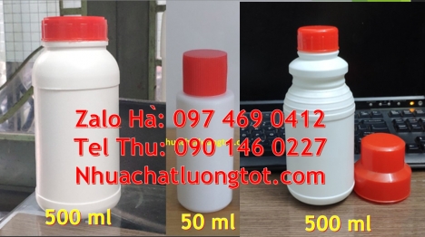 Chai nhựa 1l đựng phân bón, chai hdpe giá rẻ hcm, bình nhựa 0.5 lít,chai 250 ml đựng thuốc thủy sản