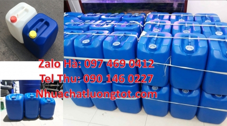 Can nhựa 18l đựng mực in can 20l giá rẻ can 25l trắng, Can nhựa 20 lít đựng dung môi, can nhựa 30