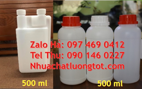 Chai nhựa 1l đựng phân bón, chai hdpe giá rẻ hcm, bình nhựa 0.5 lít,chai 250 ml đựng thuốc thủy sản