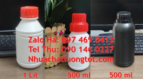 Chai nhựa 50ml 500ml đựng nông dược. Chai hdpe 100ml vuông Chai nhựa 1l đựng phân bón chai hdpe gi