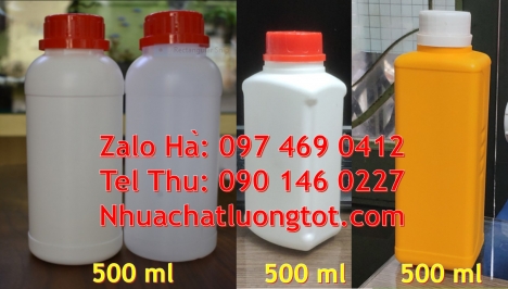 Chai nhựa 1l đựng phân bón, chai hdpe giá rẻ hcm, bình nhựa 0.5 lít,chai 250 ml đựng thuốc thủy sản