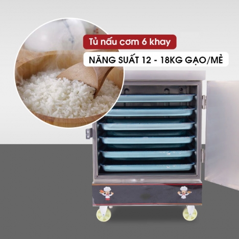 Tủ nấu cơm 6 khay