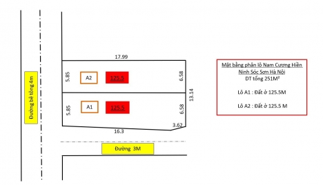 Bán nhanh lô góc siêu đẹp 125m Nam Cương Hiền Ninh Sóc Sơn ô tô đỗ cửa giá chỉ 11,xtr/m2