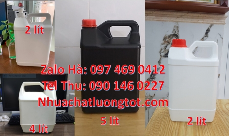 Can 20 lít đựng hóa chất, can 25l giá rẻ can nhựa can hdpe, Can 1 lít đựng thuốc sâu, can 1l hdpe