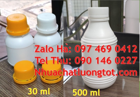 Chai nhựa 1l đựng phân bón, chai hdpe giá rẻ hcm, bình nhựa 0.5 lít,chai 250 ml đựng thuốc thủy sản
