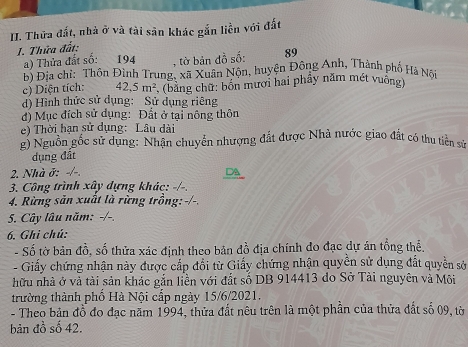 Bán đất thôn Đình Trung Xuân Nộn – Taxi vào đất – chỉ 8xx tr