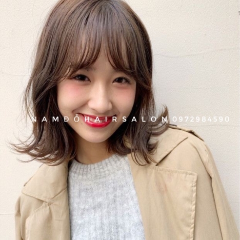 Làm Xoăn Sóng Nước Tóc Ngang Vuông Top Salon Uốn Tóc Đẹp Giá Rẻ Hoài Đức - Nam Đỗ Hair Salon