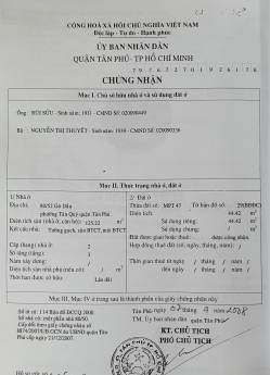 Bán nhà 2 lầu hẻm xe hơi Gò Dầu P.Tân Quý Tân Phú