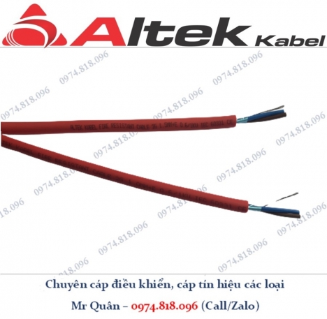 Cáp chống cháy chống nhiễu 2x1.5 sqmm + E