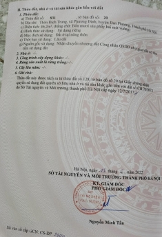 CẦN BÁN MẢNH 46M PHƯƠNG ĐÌNH, ĐAN PHƯỢNG, HÀ NỘI. HỒ ĐIỀU HOÀ 50M, OTO CÁCH NHÀ 20M