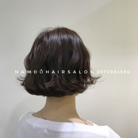 Làm Xoăn Sóng Tóc Ngang Vuông Top Salon Uốn Tóc Đẹp Giá Rẻ Hoài Đức - Nam Đỗ Hair Salon