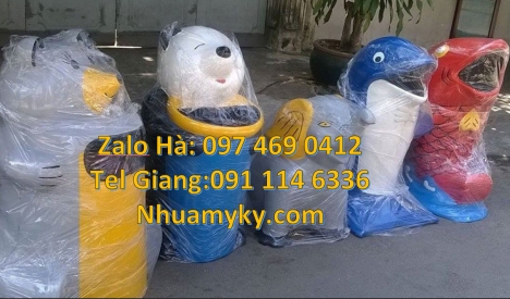 Thùng rác hình con voi. Thùng đựng rác, thùng rác, sọt rác cánh cụt, sọt rác con voi, sọt rá