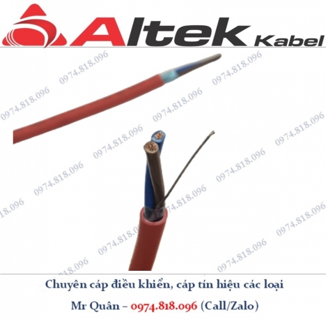Cáp chống cháy chống nhiễu 2x1.5 sqmm + E