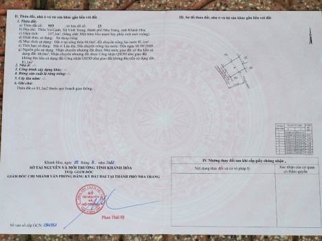 BÁN NHÀ MỚI XÂY 1 TRỆT 1 LẦU SÂN VƯỜN XÃ VĨNH TRUNG _ Tp.Nha Trang.