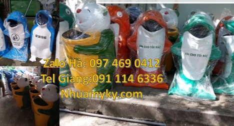 Thùng rác hình con voi. Thùng đựng rác, thùng rác, sọt rác cánh cụt, sọt rác con voi, sọt rá