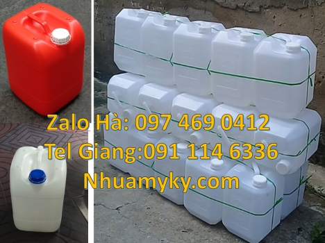 can nhựa 5 lít trong, can 18l đựng mật mía, can nhựa giá rẻ, can nhựa 30 lít dẹp đựng axit, can 25l