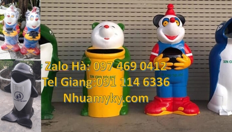 Thùng rác hình con voi. Thùng đựng rác, thùng rác, sọt rác cánh cụt, sọt rác con voi, sọt rá