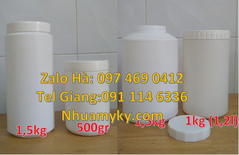 hũ nhựa đựng mỹ phẩm 200gr, hũ nhựa hdpe Giá bán hũ 2kg hdpe, Hũ 0.5kg 1 ngấn, Hũ đựng mỹ phẩm, Hũ n