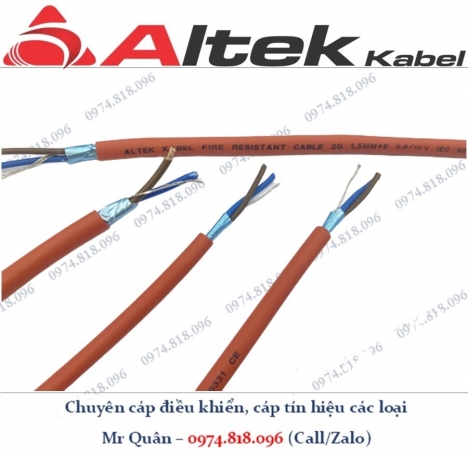 Cáp chống cháy chống nhiễu 2x1.5 sqmm + E