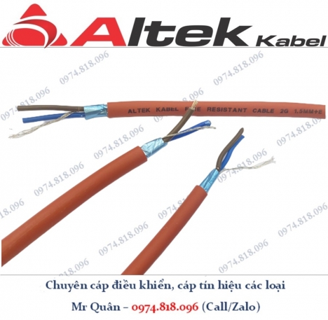 Cáp chống cháy chống nhiễu 2x1.5 sqmm + E