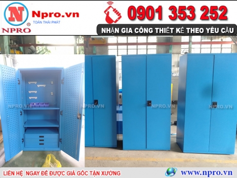 Tủ treo dụng cụ, tủ đồ nghề kết hợp, tủ vật tư 2 cánh
