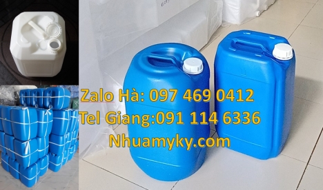 can nhựa 5 lít trong, can 18l đựng mật mía, can nhựa giá rẻ, can nhựa 30 lít dẹp đựng axit, can 25l