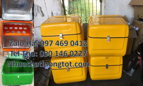 Thùng giao hàng composite, thùng giao trà sữa chia ngăn, Giá thùng nhựa giao hàng, Thùng giữ nhiệt x