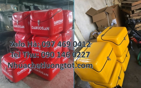 Thùng giao hàng composite, thùng giao trà sữa chia ngăn, Giá thùng nhựa giao hàng, Thùng giữ nhiệt x